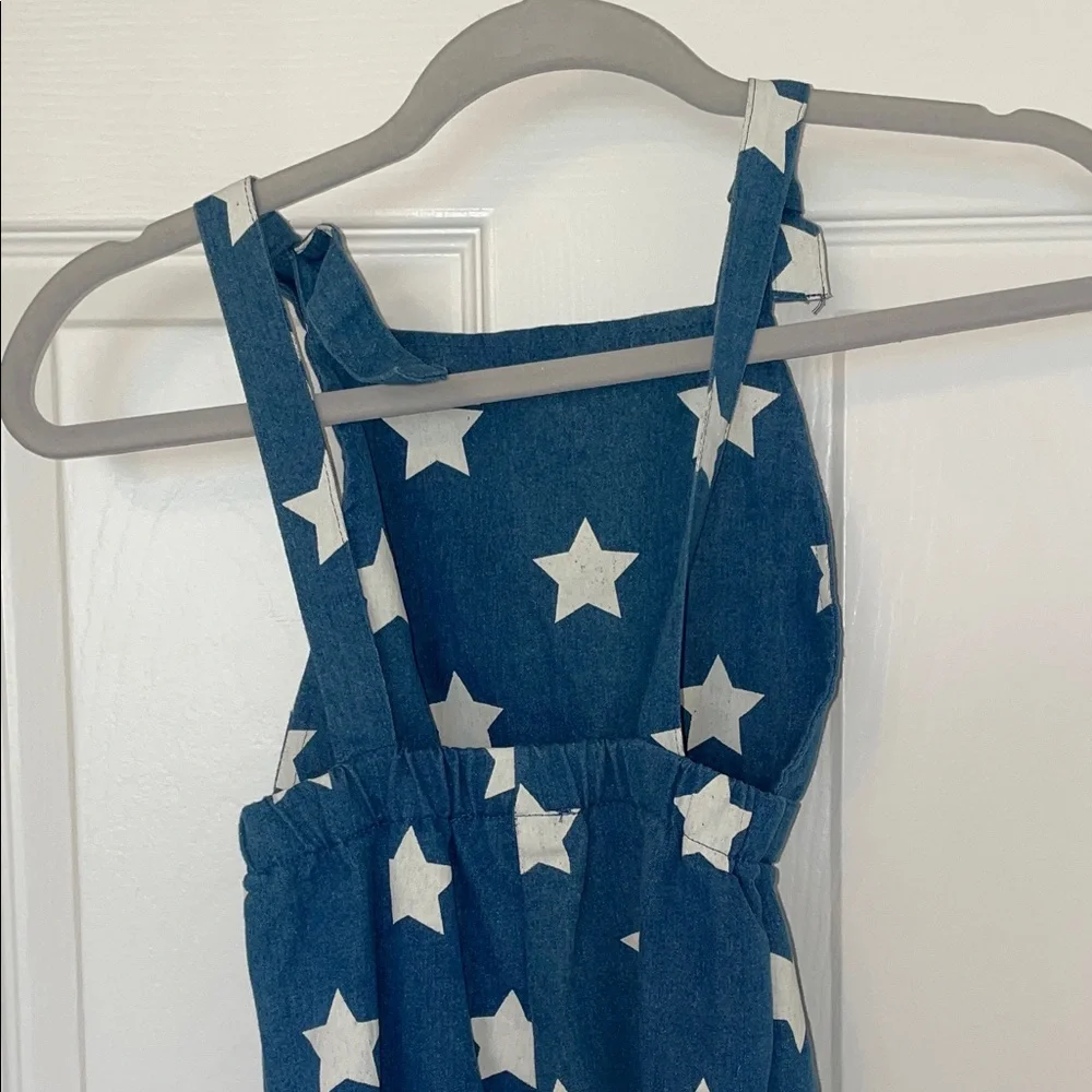 Bailey's Blossoms Denim Star Overalls - Picture 5 of 5